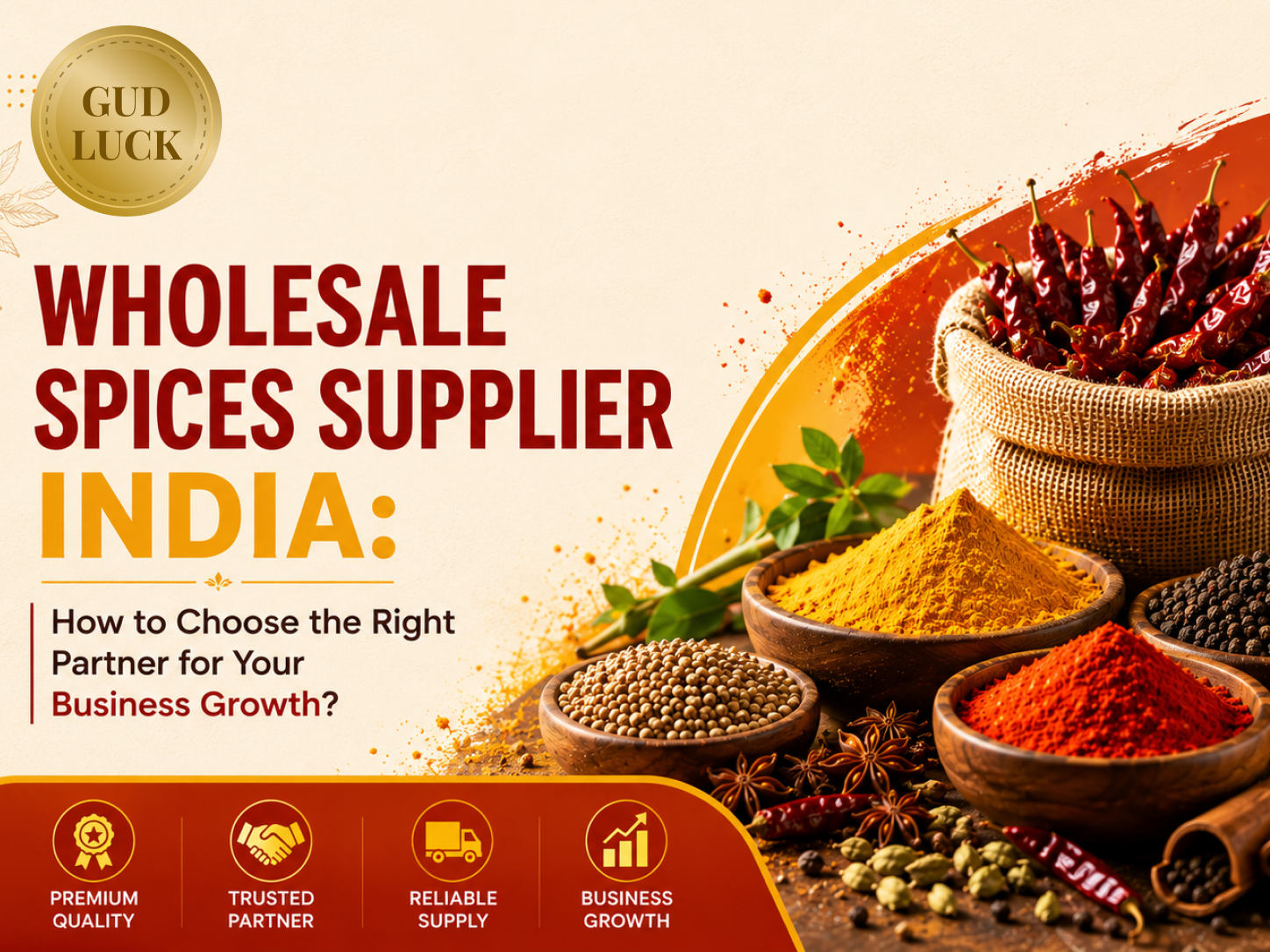Wholesale Spices Supplier India: How to Choose the Right Partner for Your Business Growth?
