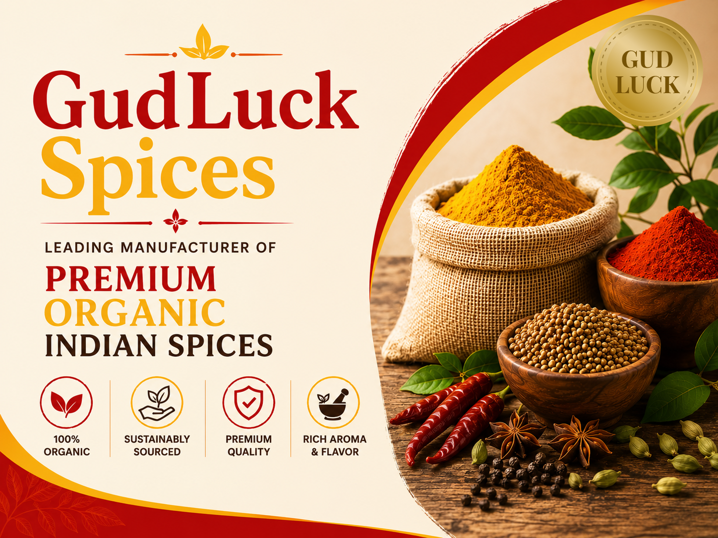 GudLuck Spices – Leading Manufacturer of Premium Organic Indian Spices